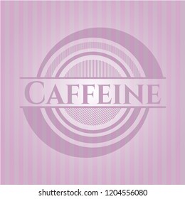 Caffeine retro style pink emblem