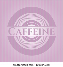 Caffeine retro style pink emblem