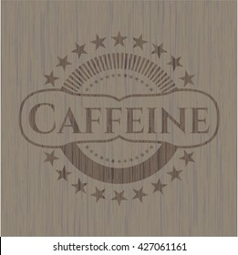 Caffeine retro wood emblem