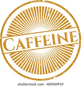 Caffeine rubber grunge stamp