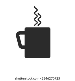 Caffeine silhouette for cafe or drink logo
