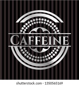 Caffeine silvery badge or emblem