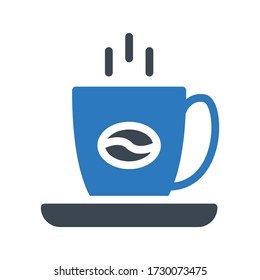 Farbsymbol für Coffein-Vektor-Glyphe 