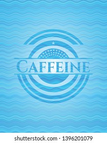 Caffeine water badge. Vector Illustration. Detailed.