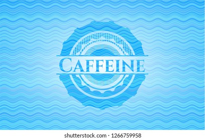 Caffeine water wave representation badge.