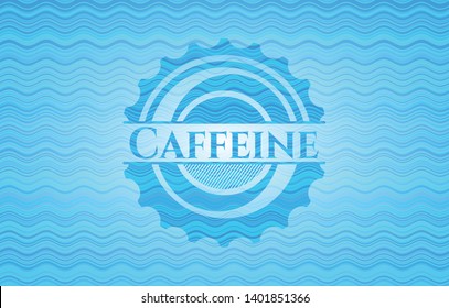 Caffeine water wavec oncept emblem. Vector Illustration. Detailed.