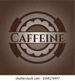    Caffeine wood emblem. Retro