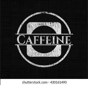 Caffeine written on a blackboard