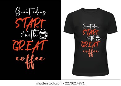 Caffeine-inspired style! This Sutter Stock coffee lover t-shirt design features fun and unique graphics, perfect for adding flair to any wardrobe. high pixel vector 