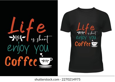 Caffeine-inspired style! This Sutter Stock coffee lover t-shirt design features fun and unique graphics, perfect for adding flair to any wardrobe. high pixel vector 