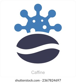 Caffine and cafe icon concept
