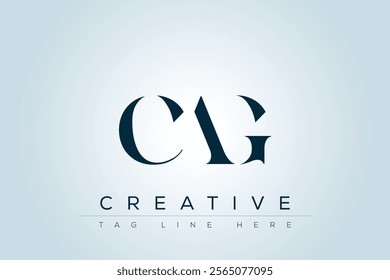 CAG abstract letter logo design. This logo is designed by three abstract letters.