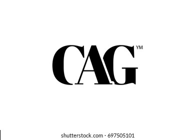 CAG Logo Branding Letter. Vector graphic design. Useful as app icon, alphabet combination, clip-art, and etc.