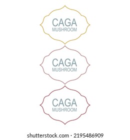 CAGA MUSHROOM SIMPLE ORNAMENTAL LABELS PERFECT FOR BIO SHOP
