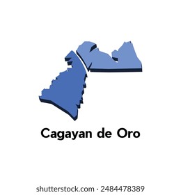 Cagayan de Oro City Weltkarte Vektorgrafik Design Vorlage, Grafikstil isoliert auf weißem Hintergrund, geeignet für Ihr Unternehmen