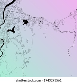 Cagayan de Oro, Misamis Oriental, Philippinen - Urban Vektor Stadtplan mit Parks, Schiene und Straße, Autobahnen, minimalistisches Stadtplan-Design-Poster, Stadtzentrum, Innenstadt, Transitnetz, Straßenplan