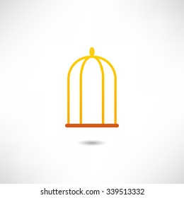 Cage for bird icon
