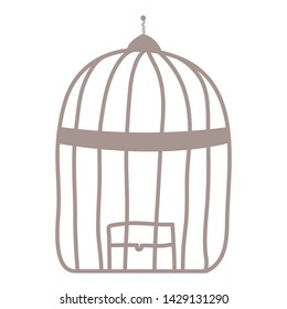 cage bird jail isolated icon