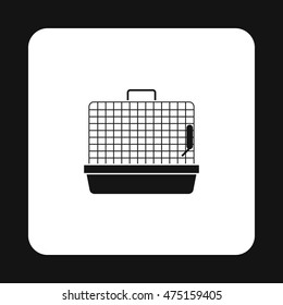 Cage for birds icon in simple style isolated on white background. Transportation of bird symbol