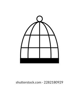 Cage for birds on white background