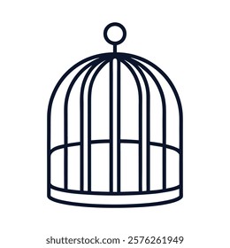 cage for birds vector illustration, this is a editable file.