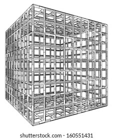 Cage Box Cube Vector 18
