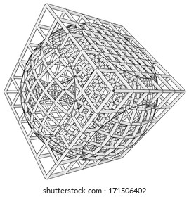 Cage Box Cube Vector 21