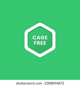 Etiqueta libre de jaula o vector de icono libre de jaula aislado en estilo plano. Mejor etiqueta libre en jaula para el elemento de diseño del embalaje del producto. Icono simple libre de jaula para el elemento de diseño de empaquetado.