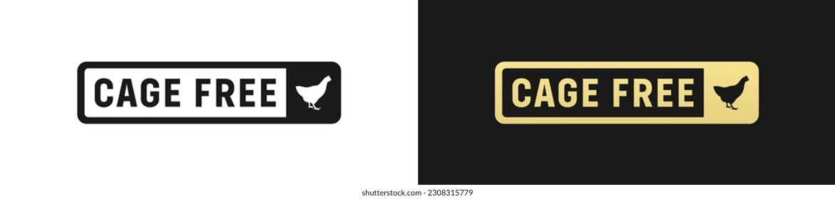 Cage free label or Cage free symbol vector isolated in flat style. Best Cage free label for product packaging design element. Simple Cage free symbol for packaging design element.
