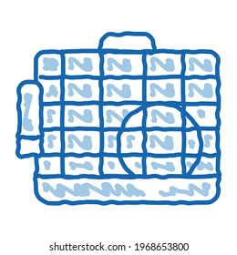 Cage for Hamster sketch icon vector. Hand drawn blue doodle line art Cage for Hamster sign. isolated symbol illustration