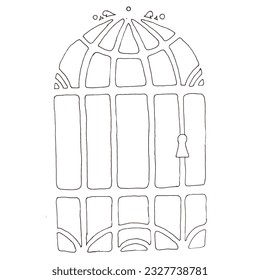 Cage. Hand-drawn creative calligraphy and brush pen lettering. design for holiday greeting cards and invitations, flyers, posters, banner, holiday