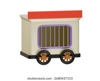 Icono de jaula 3D Ilustración Render