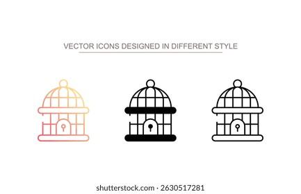 Cage icon design with white background stock illustration