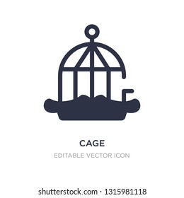 cage icon on white background. Simple element illustration from Animals concept. cage icon symbol design.