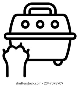 icono de jaula con estilo de contorno. Adecuado para el diseño de sitios web, logotipo, aplicación, interfaz de usuario y ETC.
