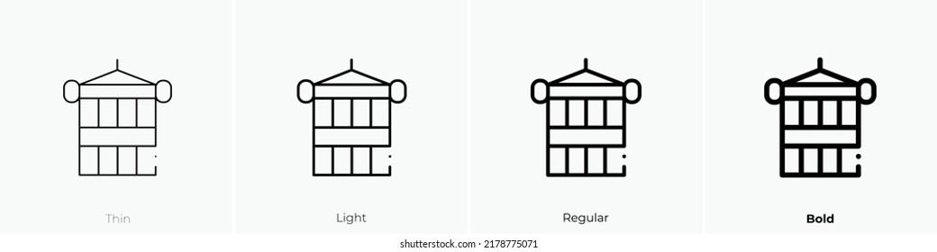 cage icon. Thin, Light Regular And Bold style design isolated on white background