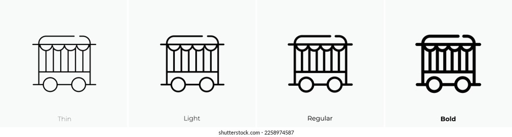 cage icon. Thin, Light Regular And Bold style design isolated on white background