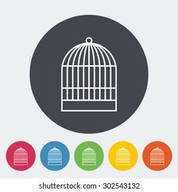 Cage icon. Thin line flat vector related icon for web and mobile applications. It can be used as - logo, pictogram, icon, infographic element. Vector Illustration. 