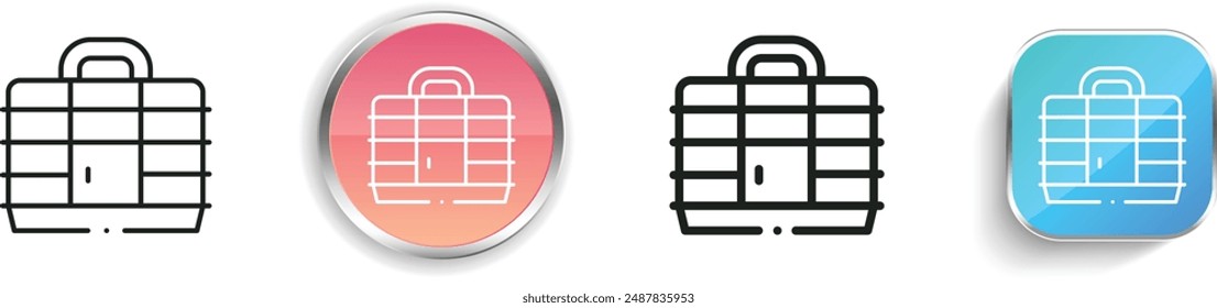 cage icon. Thin Linear, Regular and Button Style Design Isolated On White Background