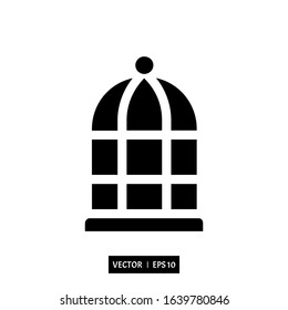 cage icon vector, bird cage icon illustration logo template for many purpose. Isolated on white background.