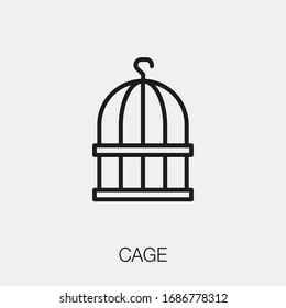 cage icon vector. Linear style sign for mobile concept and web design. cage symbol illustration. Pixel vector graphics - Vector.