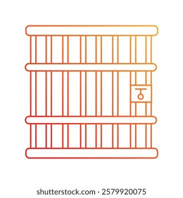Cage icon with white background vector stock illustration