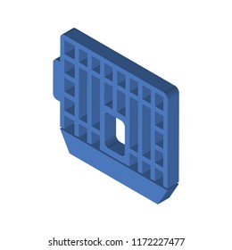 Cage isometric left top view 3D icon