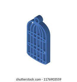 Cage isometric left top view 3D icon