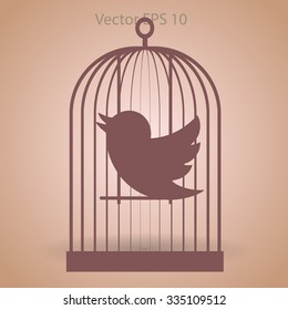 cage life and transport of birds vector icon