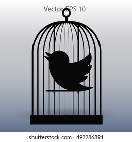 cage life and transport of birds vector icon