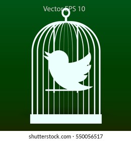 cage life and transport of birds vector icon