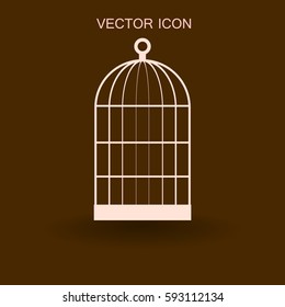 cage life and transport of birds vector icon