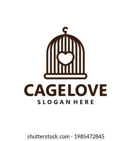 Cage Love Birds Logo Designs