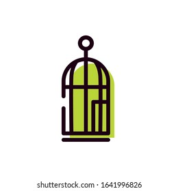 cage mascot care element icon vector illustration design